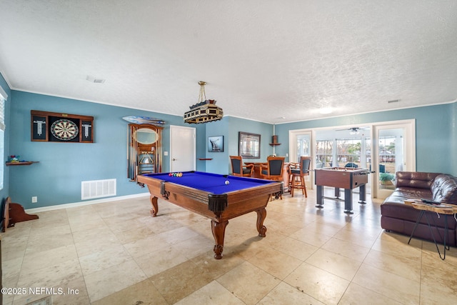 2910 Lake Shore Blvd, Jacksonville, FL 32210 - game room with billiards table and a textured ceiling