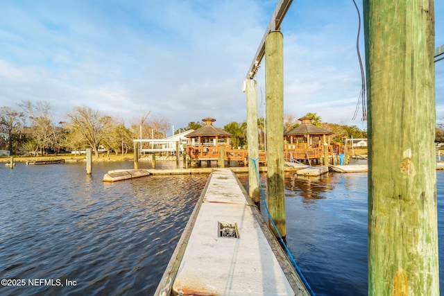 2910 Lake Shore Blvd, Jacksonville, FL 32210 - dock featuring a gazebo and a water view