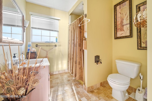 2910 Lake Shore Blvd, Jacksonville, FL 32210 - full bath with stone finish flooring and a shower with shower curtain