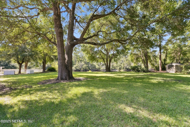 96031 Glen Laurel Ct, Yulee, FL 32097 - view of yard featuring a storage unit