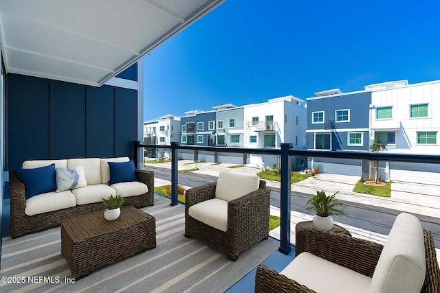 82 Cortez Ave, Saint Augustine, FL 32080 - balcony with an outdoor living space and a residential view
