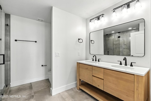 82 Cortez Ave, Saint Augustine, FL 32080 - full bathroom with double vanity and a stall shower