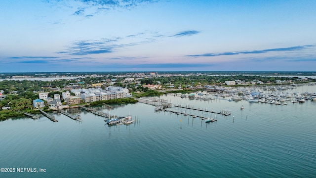 82 Cortez Ave, Saint Augustine, FL 32080 - aerial view of numerous boat docks and a nearby body of water