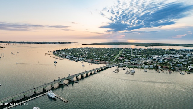 82 Cortez Ave, Saint Augustine, FL 32080 - aerial view at dusk of a water view and a notable bridge