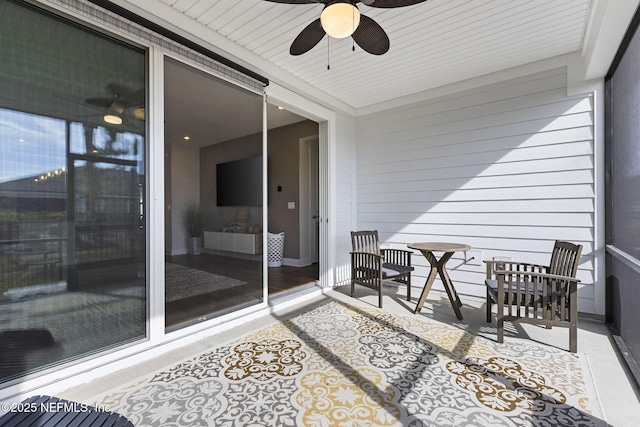 393 Ladyslipper Dr, Saint Johns, FL 32259 - view of patio / terrace with ceiling fan