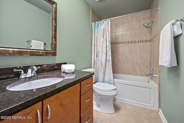 2715 Versailles Ct, Ponte Vedra Beach, FL 32082 - bathroom with vanity, tile patterned floors, and shower / tub combo
