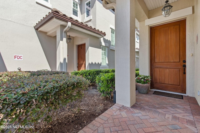 1387 Sunset View Ln, Jacksonville, FL 32207 - property entrance with stucco siding