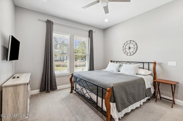 240 Julep St, Yulee, FL 32097 - bedroom with light colored carpet and ceiling fan