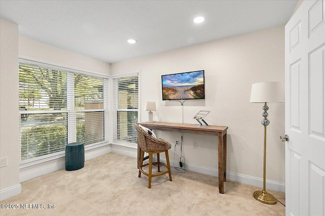 822 Coquina Bay, Ponte Vedra Beach, FL 32082 - carpeted home office featuring baseboards and recessed lighting