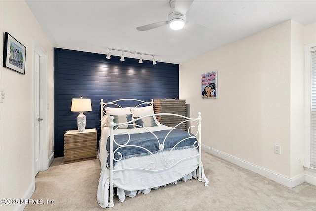 822 Coquina Bay, Ponte Vedra Beach, FL 32082 - bedroom featuring track lighting, carpet floors, and ceiling fan