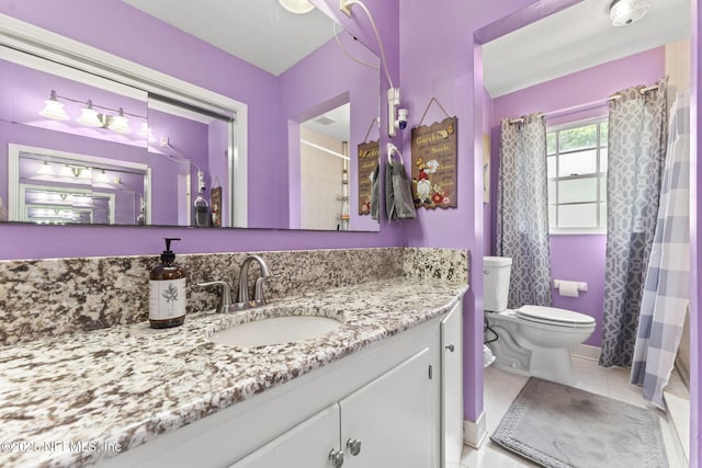 270 Drew St W, Baldwin, FL 32234 - full bath featuring vanity, curtained shower, and tile patterned floors