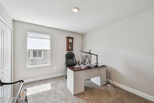 100 Dove Tree Ln, Saint Augustine, FL 32095 - carpeted office space featuring a textured ceiling and baseboards