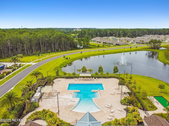 100 Dove Tree Ln, Saint Augustine, FL 32095 - bird's eye view of a large body of water and a pool area
