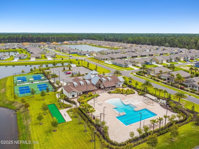 100 Dove Tree Ln, Saint Augustine, FL 32095 - aerial view of residential area with a nearby body of water