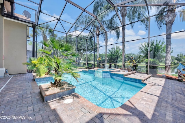 168 Pinehurst Pointe Dr, Saint Augustine, FL 32092 - view of pool with a patio area, a lanai, and a pool with connected hot tub