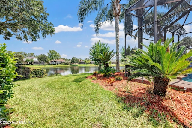 168 Pinehurst Pointe Dr, Saint Augustine, FL 32092 - view of green lawn with a water view and a lanai
