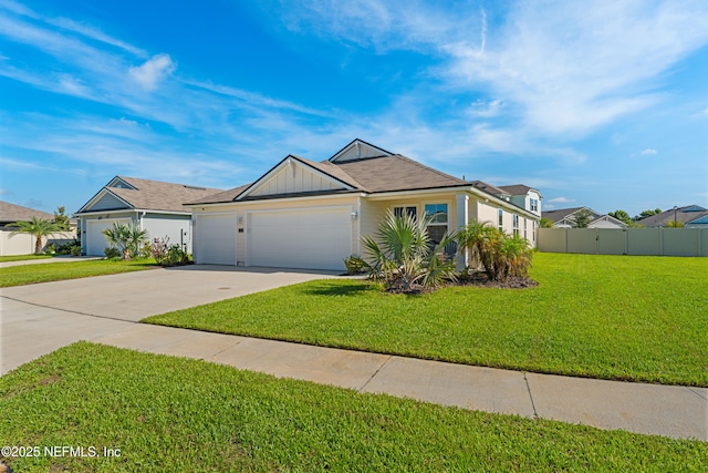 197 Jarama Cir, Saint Augustine, FL 32084 - ranch-style home featuring an attached garage, driveway, and board and batten siding