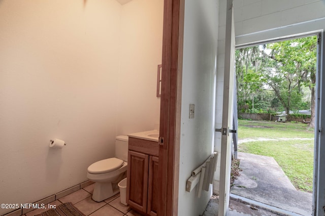 136 Hollywood Forest Dr, Fleming Island, FL 32003 - half bathroom featuring vanity and tile patterned floors