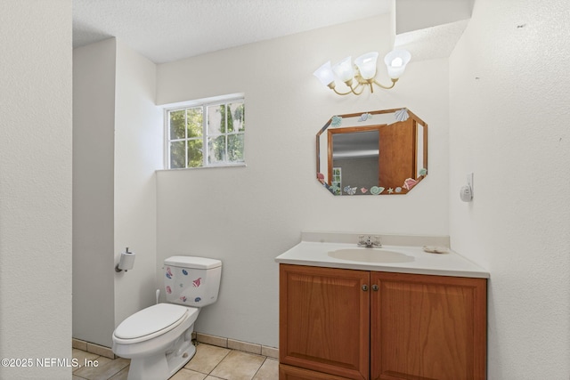 136 Hollywood Forest Dr, Fleming Island, FL 32003 - half bath featuring tile patterned floors, vanity, and a textured ceiling