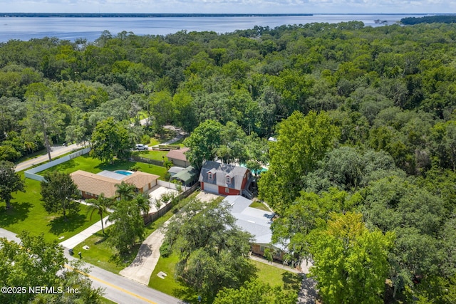 136 Hollywood Forest Dr, Fleming Island, FL 32003 - drone / aerial view of a forest and a large body of water