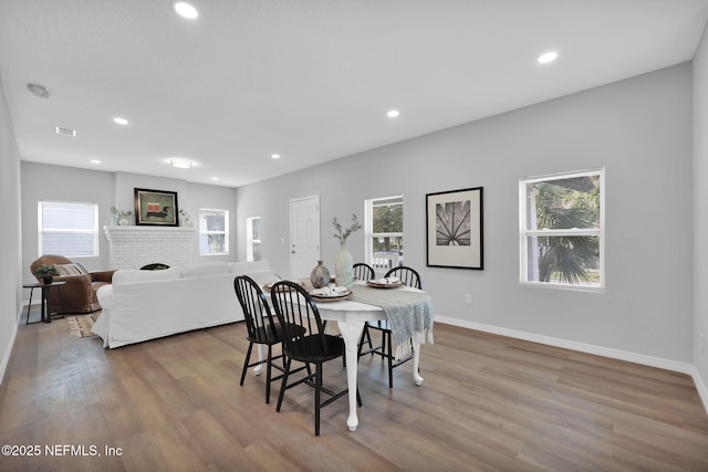 405 W 19th St, Jacksonville, FL 32206 - dining room with wood finished floors and recessed lighting