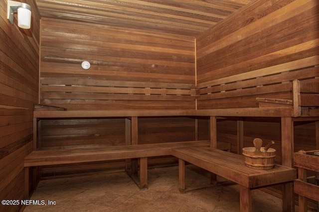 4300 S Beach Pkwy Unit 1206, Jacksonville Beach, FL 32250 - sauna featuring wooden walls