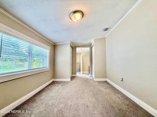 4518 Astral St, Jacksonville, FL 32205 - carpeted spare room with crown molding and a textured ceiling