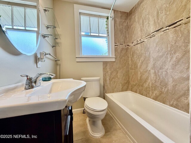 4518 Astral St, Jacksonville, FL 32205 - full bathroom with tile patterned floors, vanity, and bathtub / shower combination