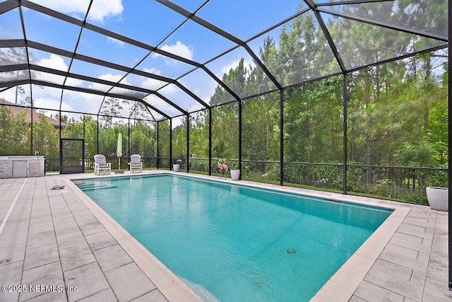195 Glenneyre Cir, Saint Augustine, FL 32092 - swimming pool with a patio and a lanai