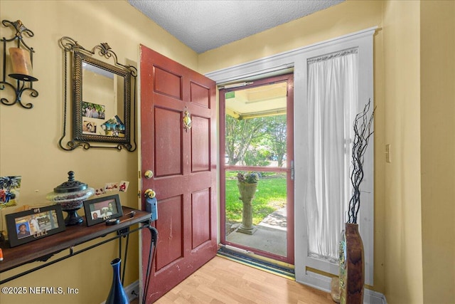 1179 Kincross Ct, Orange Park, FL 32065 - entryway featuring a textured ceiling and light wood-type flooring