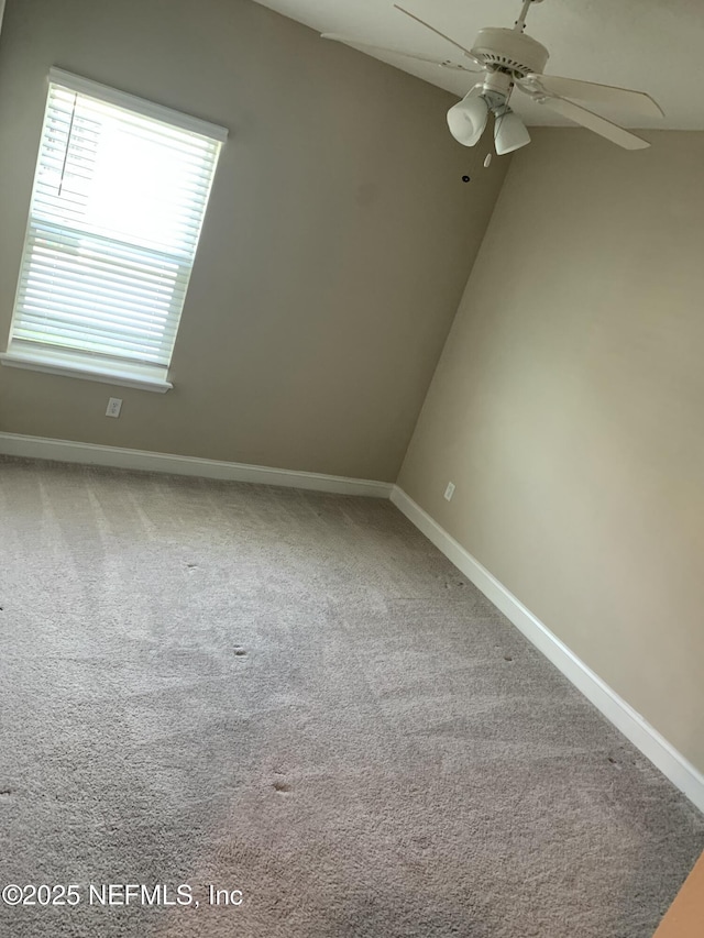 488 Broomsedge Cir, Saint Augustine, FL 32095 - carpeted empty room with ceiling fan and baseboards
