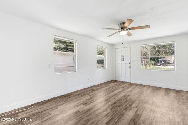 9043 8th Ave, Jacksonville, FL 32208 - foyer entrance featuring wood finished floors and a ceiling fan