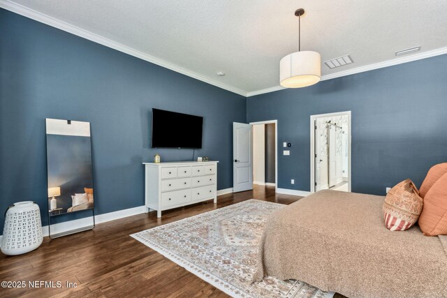 95006 Buckeye Ct, Fernandina Beach, FL 32034 - bedroom with ornamental molding and wood finished floors