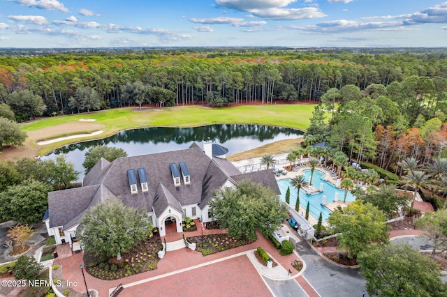 95006 Buckeye Ct, Fernandina Beach, FL 32034 - drone / aerial view of a heavily wooded area and a nearby body of water