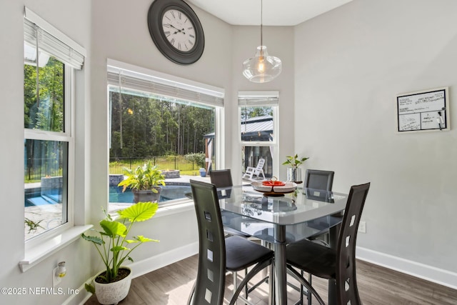 75652 Edwards Rd, Yulee, FL 32097 - dining room with wood finished floors and a high ceiling
