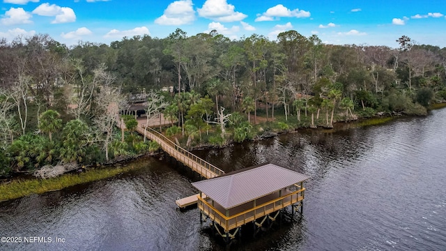 146 Whistling Palm Ct Lot 90, Ponte Vedra, FL 32081 - dock area featuring a water view and a wooded view