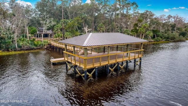 146 Whistling Palm Ct Lot 90, Ponte Vedra, FL 32081 - dock with a water view and view of wooded area