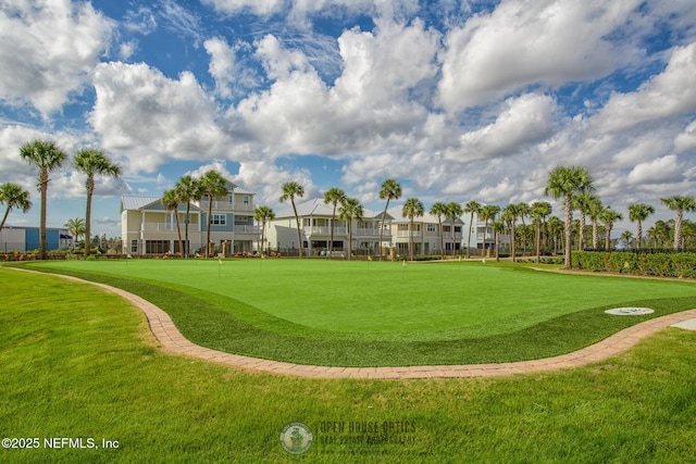 106 Rum Runner Way, Saint Johns, FL 32259 - view of home's community featuring an area to practice putting, a lawn, and view of golf course