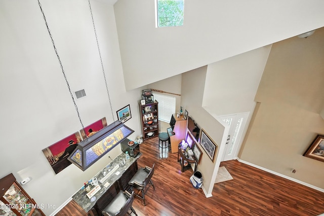 4251 Monument Rd Unit 805, Jacksonville, FL 32225 - stairway featuring a high ceiling and wood finished floors
