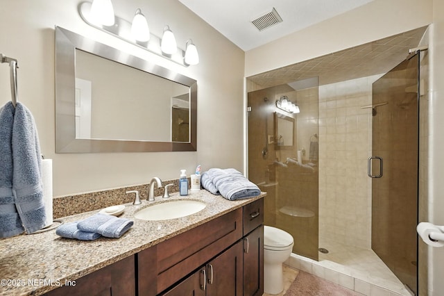 4251 Monument Rd Unit 805, Jacksonville, FL 32225 - bathroom featuring vanity, a stall shower, and tile patterned flooring