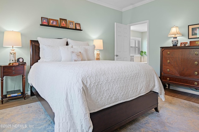 96740 Quartz Ln, Yulee, FL 32097 - bedroom featuring wood finished floors and ornamental molding