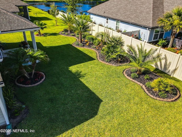 96740 Quartz Ln, Yulee, FL 32097 - view of yard with a water view and an attached garage