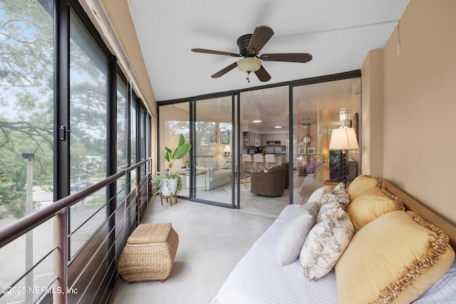 1071 Edgewood Ave S Unit 407, Jacksonville, FL 32205 - sunroom with a ceiling fan
