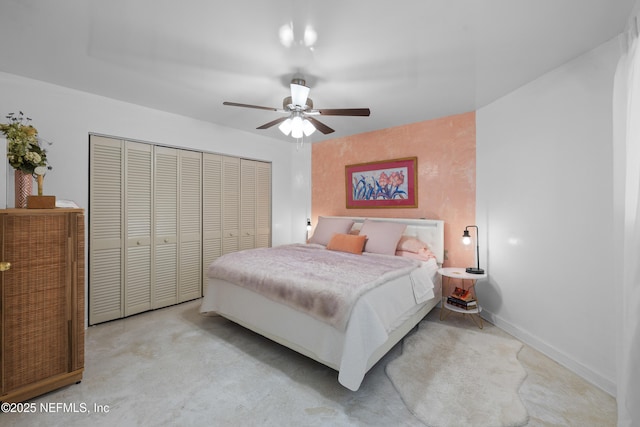 1071 Edgewood Ave S Unit 407, Jacksonville, FL 32205 - carpeted bedroom with a closet and ceiling fan
