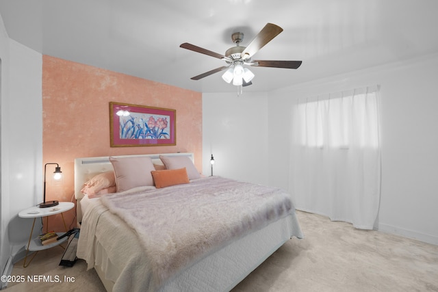 1071 Edgewood Ave S Unit 407, Jacksonville, FL 32205 - bedroom with a ceiling fan and light carpet