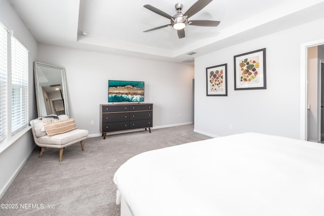21 Vicksburg Dr, Saint Johns, FL 32259 - bedroom with carpet flooring, a raised ceiling, and ceiling fan