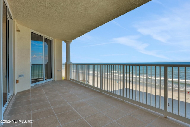 1031 1st St S Unit 504, Jacksonville Beach, FL 32250 - balcony featuring view of water and beach