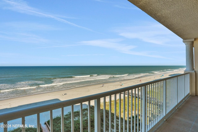 1031 1st St S Unit 504, Jacksonville Beach, FL 32250 - balcony featuring view of water and beach