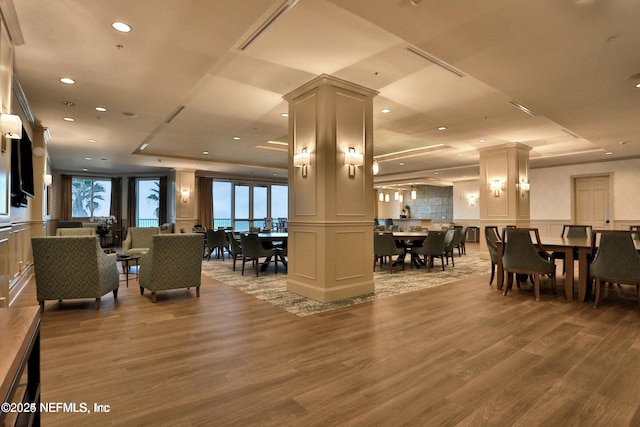 1031 1st St S Unit 504, Jacksonville Beach, FL 32250 - community lobby featuring a decorative wall, recessed lighting, and a wainscoted wall