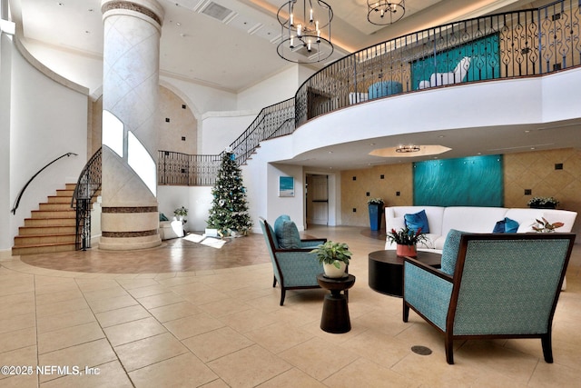 1031 1st St S Unit 504, Jacksonville Beach, FL 32250 - building lobby with a towering ceiling and stairway